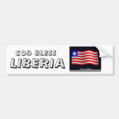 vlag3, LIBERIA, GOD BLESS Bumpersticker (Voorkant)