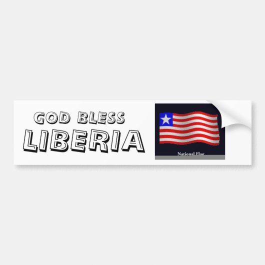 vlag3, LIBERIA, GOD ZEGENE Bumpersticker (Voorkant)