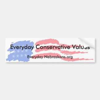 vlag4, dagelijkse conservatieve waarden, elke dag  bumpersticker
