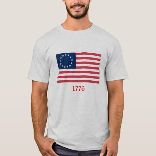 vlag 1776 t-shirt (Voorkant)