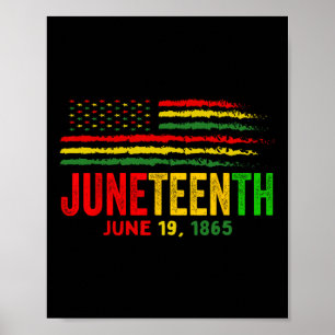 Vlag 18 juni 1865 Zwarte Geschiedenis Mannen Vrouw Poster