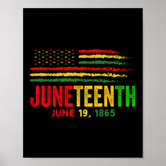 Vlag 18 juni 1865 Zwarte Geschiedenis Mannen Vrouw Poster