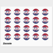 Vlag 2024 V O T E VS Ronde Sticker (Vel)