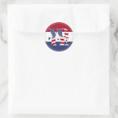 Vlag 2024 V O T E VS Ronde Sticker (Tas)