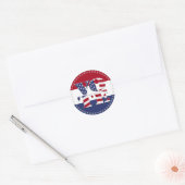 Vlag 2024 V O T E VS Ronde Sticker (Envelop)