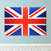 Vlag 2 Verenigd Koninkrijk Canvas Afdruk (Insitu (Houten vloer))
