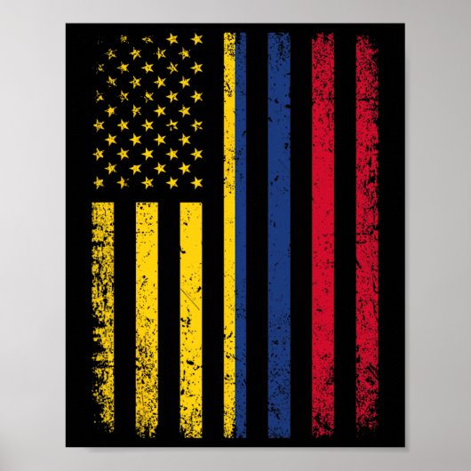 Vlag 4 juli Amerikaanse Colombiaanse vlag Poster (Voorkant)