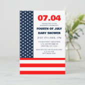 Vlag 4 juli Baby shower voor sterren en strips Kaart (Staand voorkant)