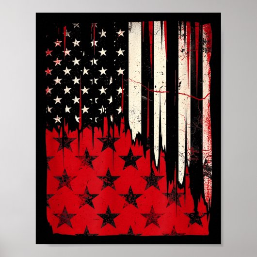 Vlag 4 juli usa onafhankelijkheidsdag  poster (Voorkant)
