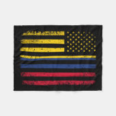Vlag 4 juli VS Colombiaanse vlag Fleece Deken (Voorkant (Horizontaal))