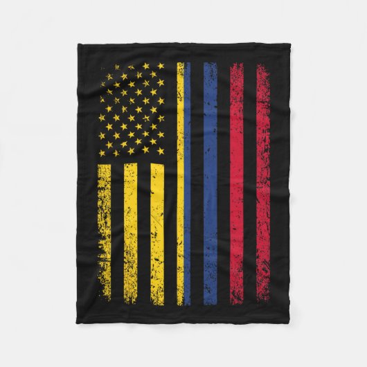 Vlag 4 juli VS Colombiaanse vlag Fleece Deken (Voorkant)