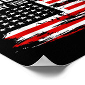 Vlag 4th van juli steun het land waar je woont in poster (Hoek)