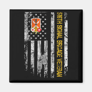 Vlag 516e Signaal Brigade Militaire Vet Magneet