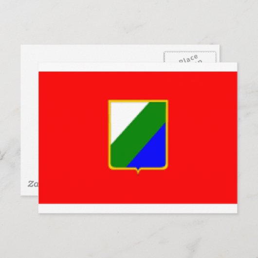 Vlag Abruzzo (Italië) Briefkaart (Voorkant / Achterkant)