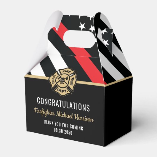 Vlag Afstuderen brandweerkorps van de brandweeraca Bedankdoosjes (Voorkant Zijde)