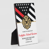 Vlag Afstuderen brandweerkorps van de brandweeraca Fotoplaat (Zijkant)