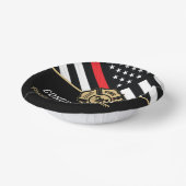 Vlag Afstuderen brandweerkorps van de brandweeraca Papieren Kommen (Gebogen)