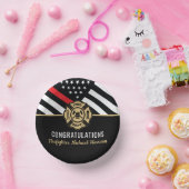 Vlag Afstuderen brandweerkorps van de brandweeraca Papieren Kommen (Feest)