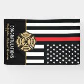 Vlag Afstuderen brandweerkorps van de brandweeraca Spandoek (Horizontaal)