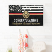 Vlag Afstuderen brandweerkorps van de brandweeraca Spandoek (Insitu)