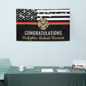 Vlag Afstuderen brandweerkorps van de brandweeraca Spandoek (Beurs)