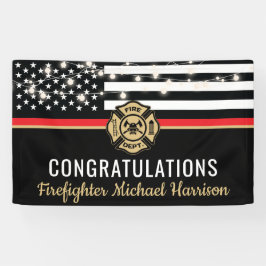 Vlag Afstuderen brandweerkorps van de brandweeraca Spandoek