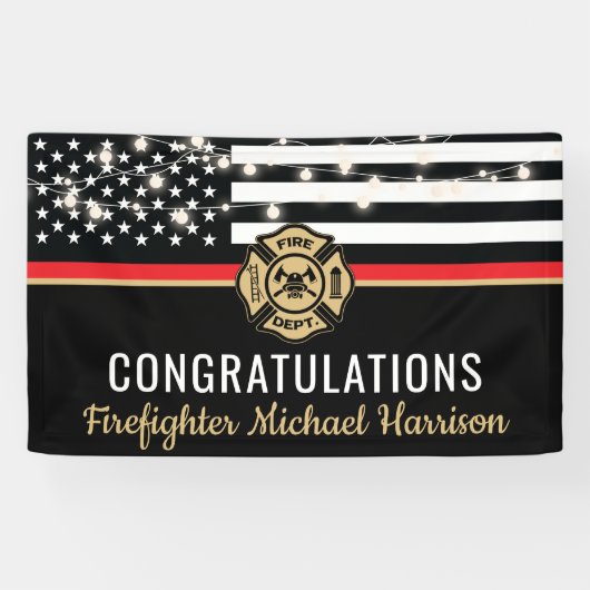 Vlag Afstuderen brandweerkorps van de brandweeraca Spandoek (Horizontaal)