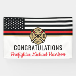 Vlag Afstuderen brandweerkorps van de brandweeraca Spandoek