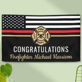 Vlag Afstuderen brandweerkorps van de brandweeraca Spandoek