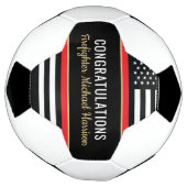 Vlag Afstuderen brandweerkorps van de brandweeraca Voetbal (Gedraaid)