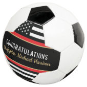 Vlag Afstuderen brandweerkorps van de brandweeraca Voetbal (Drie kwart)