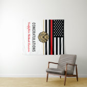 Vlag Afstuderen brandweerkorps van de brandweeraca Wandkleed (In Situ (horizontaal))