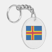 vlag Åland Sleutelhanger (Voorkant Links)