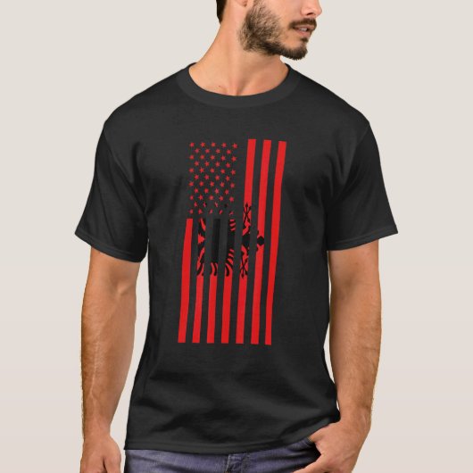Vlag Albanië Albanees T-shirt (Voorkant)