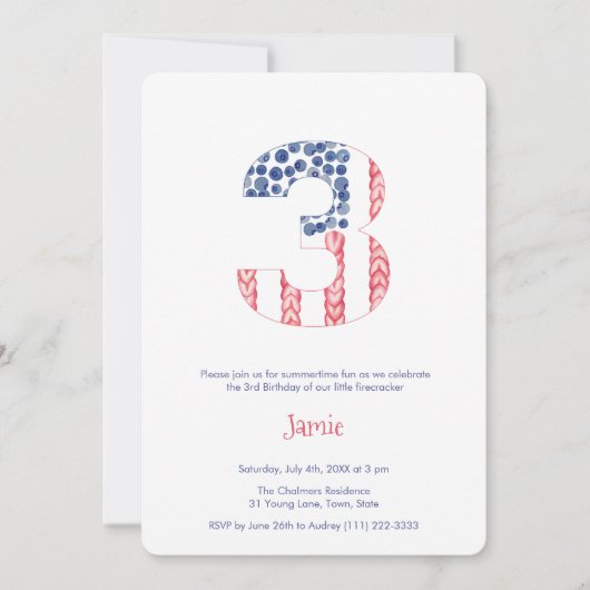 Vlag Alfresco Garden 3e verjaardag Kaart (Voorkant)