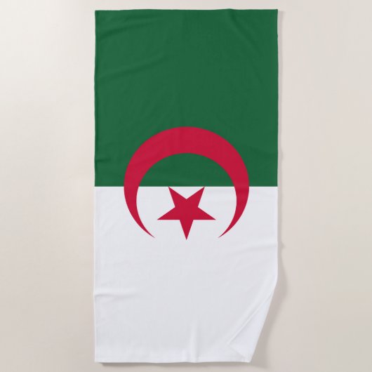 Vlag Algerije Strandlaken (Voorkant)