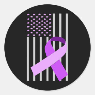 Vlag Alzheimerheimer Lint Heimer Disease Awarene Ronde Sticker