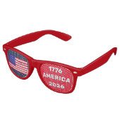 Vlag Amerika 1776 2026 Retro Zonnebril (Gekanteld)