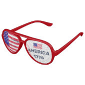 Vlag Amerika 1776 s2 Aviator Zonnebril (Gekanteld)