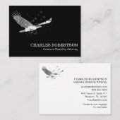 *~* Vlag Amerikaan Eagle Grey Grey in Black Visitekaartje (Voorkant / Achterkant)