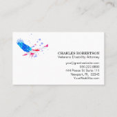 ** Vlag Amerikaans Eagle Red White + Blue USA Visitekaartje (Achterkant)