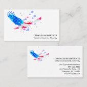 ** Vlag Amerikaans Eagle Red White + Blue USA Visitekaartje (Voorkant / Achterkant)