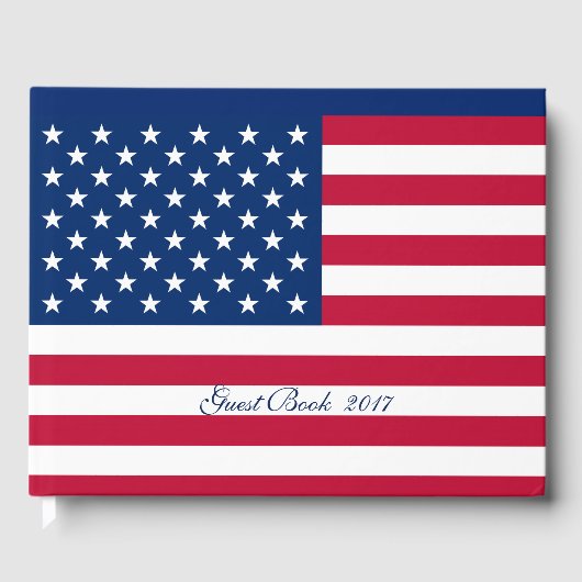 Vlag Amerikaans land Gastenboek (Voorkant)