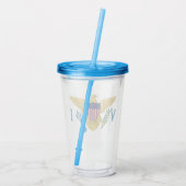 Vlag Amerikaanse Maagdeneilanden Acryl Drinkbeker (Achterkant)