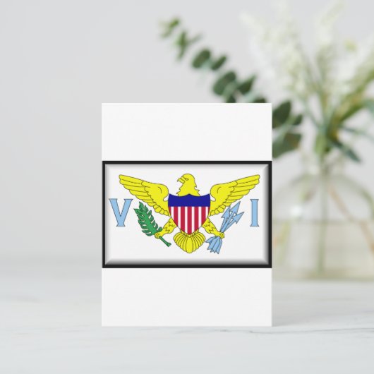 Vlag Amerikaanse Maagdeneilanden Briefkaart (Staand voorkant)