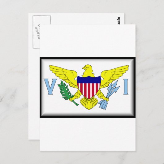 Vlag Amerikaanse Maagdeneilanden Briefkaart (Voorkant / Achterkant)