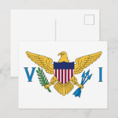Vlag Amerikaanse Maagdeneilanden Briefkaart (Voorkant / Achterkant)