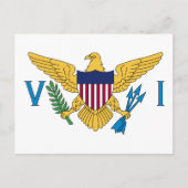 Vlag Amerikaanse Maagdeneilanden Briefkaart (Voorkant)