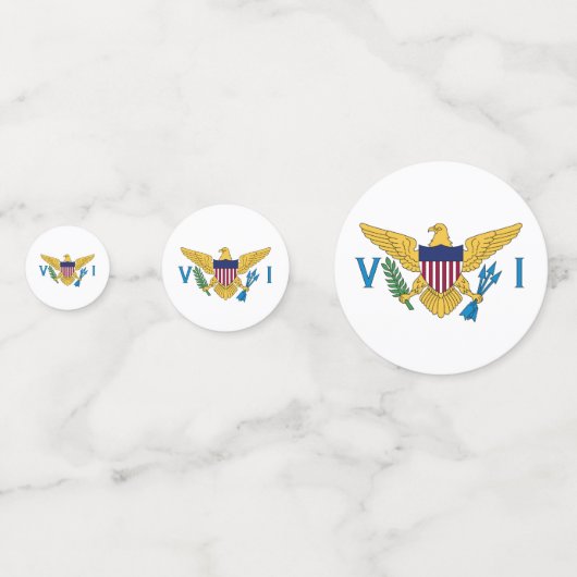 Vlag Amerikaanse Maagdeneilanden Confetti (Voorkanten)