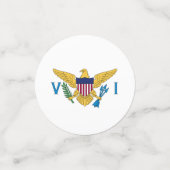 Vlag Amerikaanse Maagdeneilanden Confetti (Kleine voorkant)